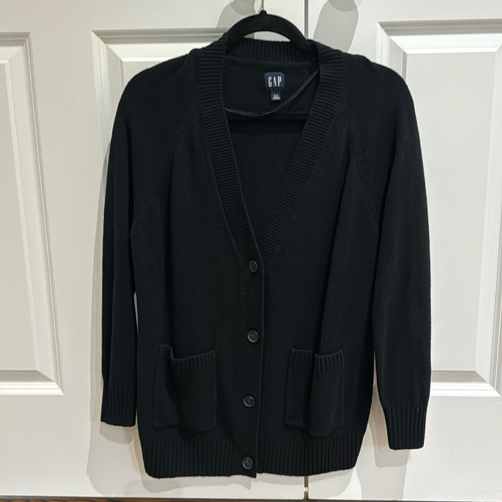 Gap cash soft long black cardigan